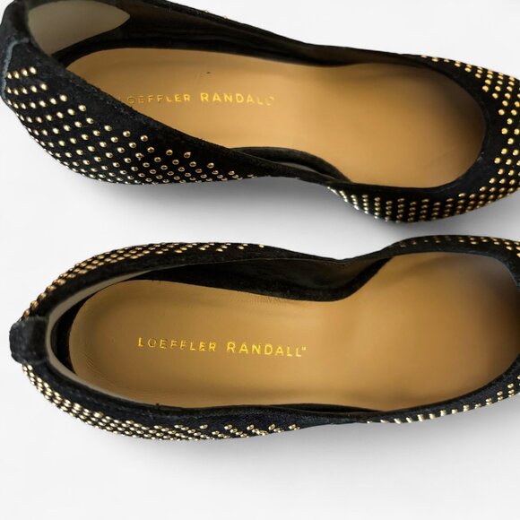 Loeffler Randall Black Suede Studded Tasmin Pumps Size 8 - Picture 3 of 9
